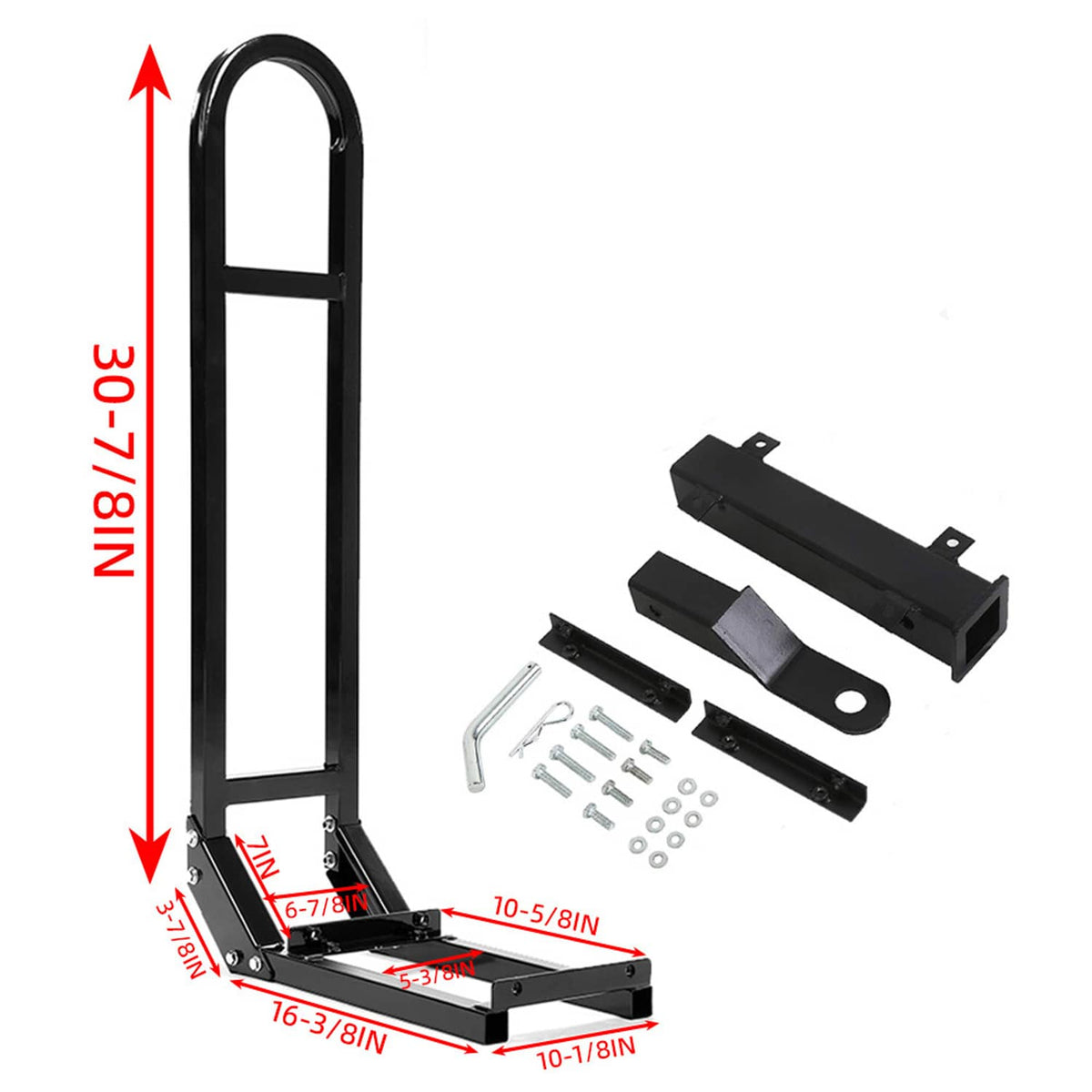 Solidspare Golf Cart Rear Seat Safety Grab Bar Back Footrest Trailer Hitch For EZGO Yamaha