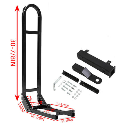 Solidspare Golf Cart Rear Seat Safety Grab Bar Back Footrest Trailer Hitch For EZGO Yamaha