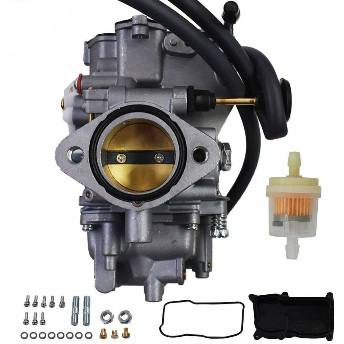 Solidspare Carburetor w/ Base Cover For Yamaha Warrior 350 1987-2004 Big Bear 350 1996-1998