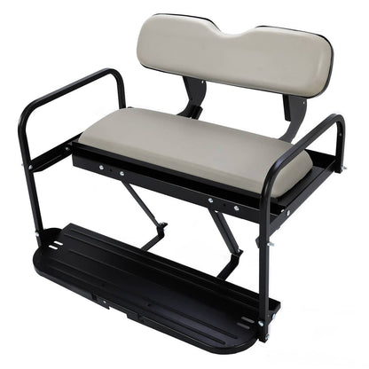 Solidspare Golf Cart Rear Flip Seat Kit Back Seat For Yamaha G14 G16 G19 G22 Gray