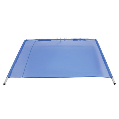 Solidspare Silvery+Blue Boat Sun Shade For Boats 25 FT And Under Aluminium Powder Coated