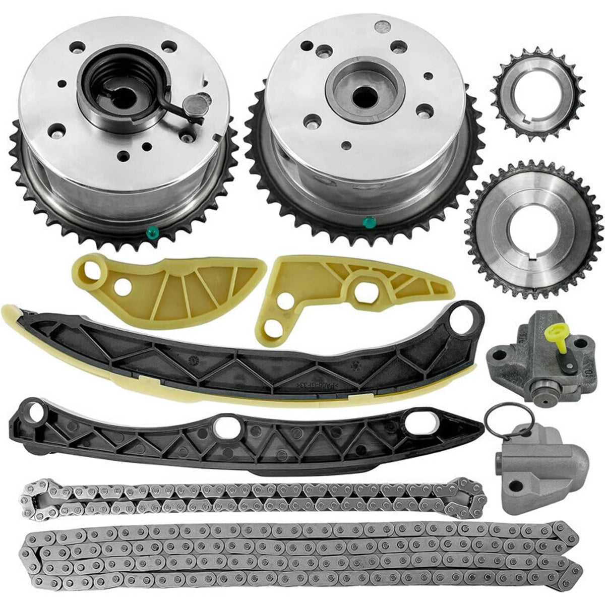 Solidspare Timing Chain Kit Exhaust Intake Camshaft Gear For Hyundai Kia Sonata Optima 2.4L