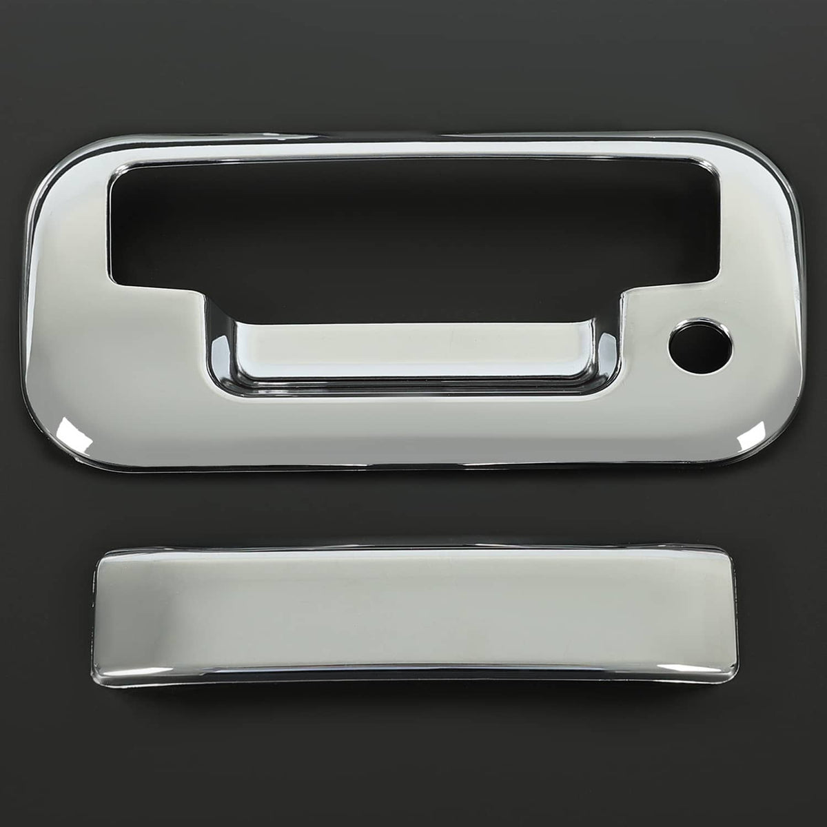 Solid Spare For Ford F-150 F150 4 Door 2004-14 Chrome Outside Tailgate Handle Cover Overlay