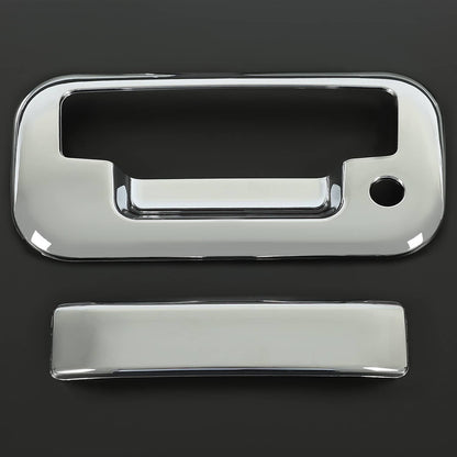 Solid Spare For Ford F-150 F150 4 Door 2004-14 Chrome Outside Tailgate Handle Cover Overlay