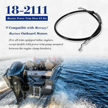 Solidspare 18-2111 32-88006 Marine Power Trim Hose Fits for Mercury/Mariner Outboards Motor