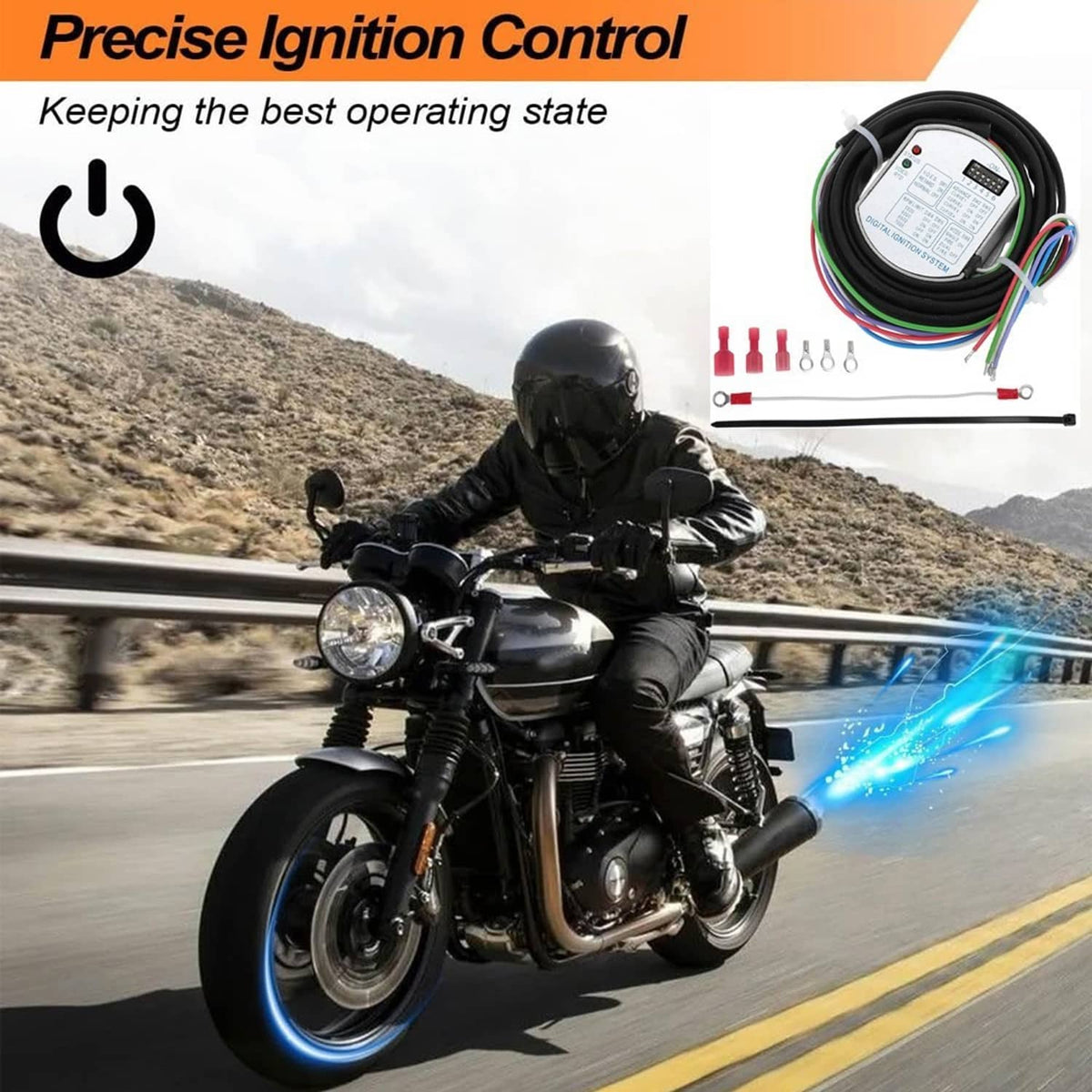 Solidspare For Harley Dyna Programmable Single Fire 53-644 Electronic Ignition Module
