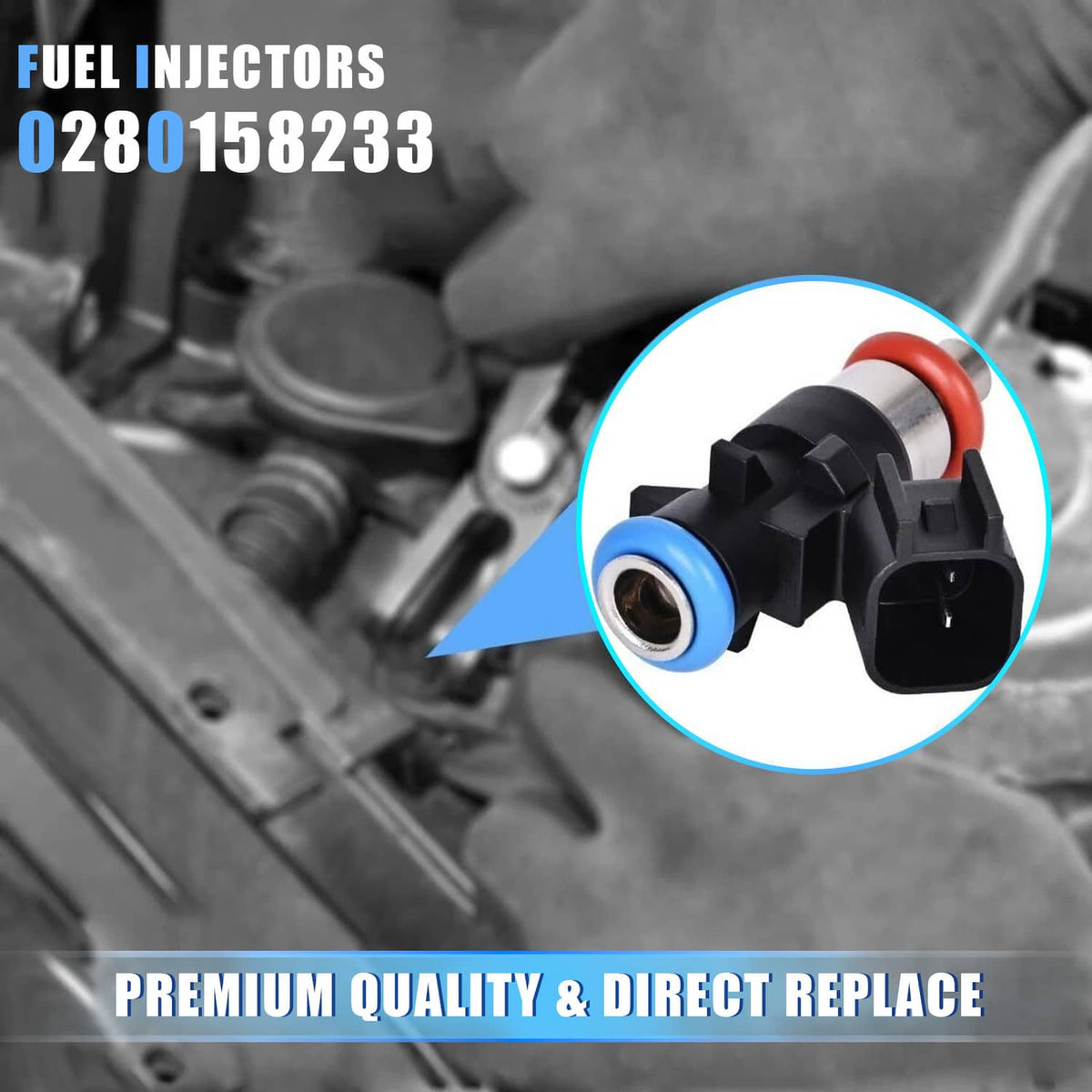 Solidspare New 6x Fuel Injectors for 2011-2019 Chrysler Dodge Ram Jeep 3.6L V6 0280158233