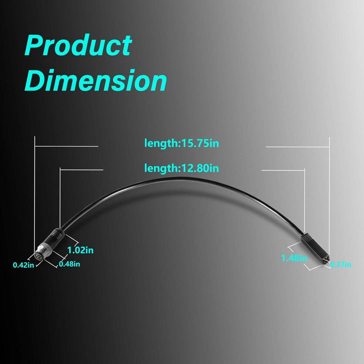 Solid Spare For Humminbird AS EC QDE Ethernet Cable Adapter 720074-12 HELIX 8pin to 5pin 12"