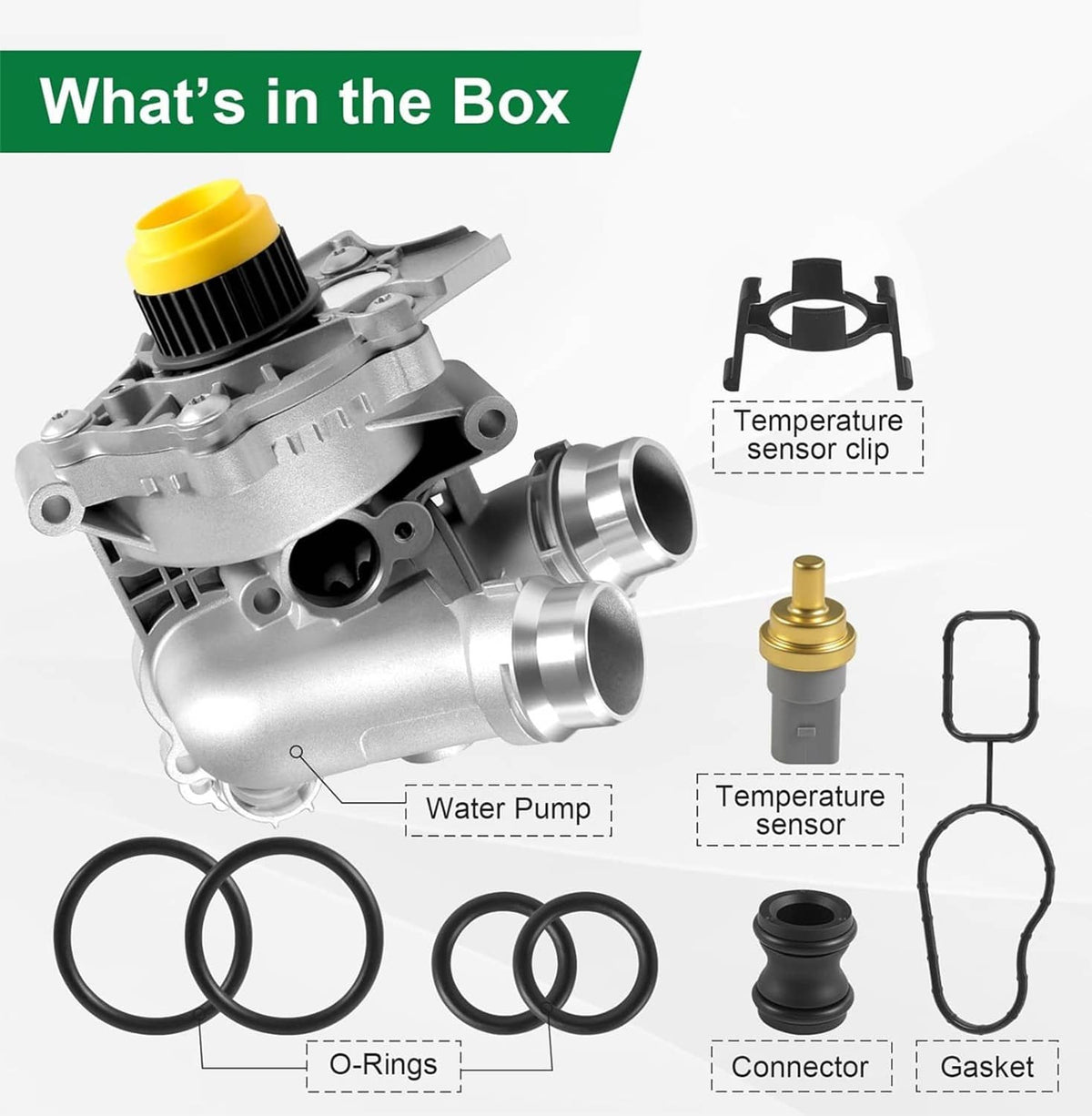 Solidspare Water Pump & Thermostat 06H121026 For Audi A3 A4 A5 VW CC Tiguan GTI 1.8T 2.0T