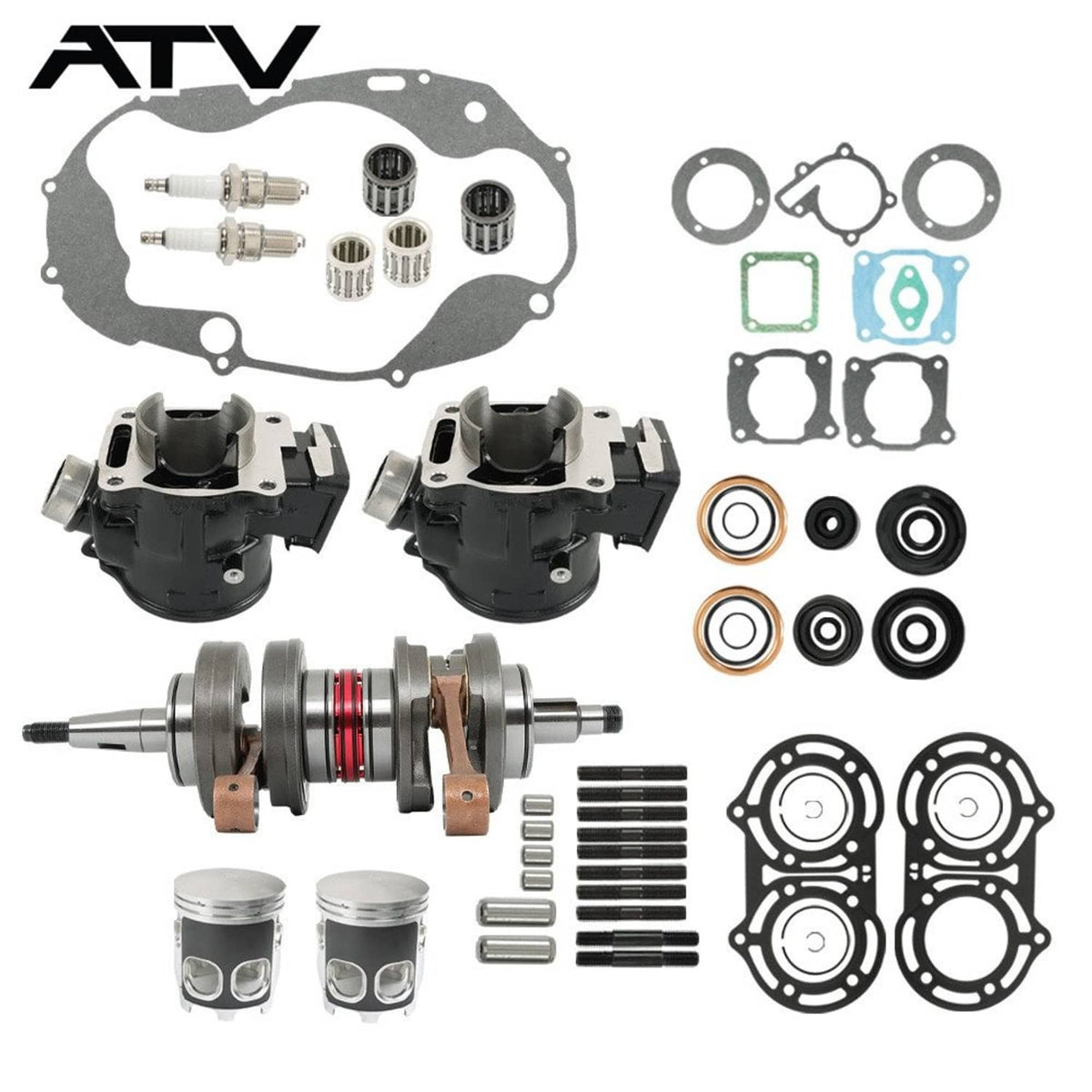 Solidspare For Yamaha Banshee 350 Complete Rebuilt Motor Engine Rebuild Kit Gaskets Seals