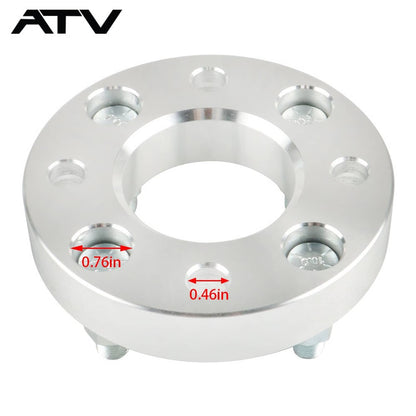 Solidspare 4PCS 1" Wheel Spacers 4x4 4x101.6 1/2"x20 For Golf Carts For EZGO Club Cars