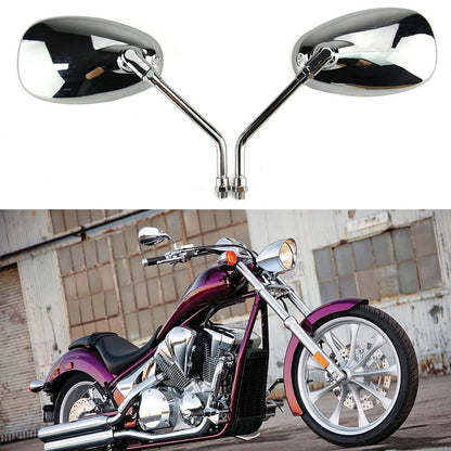 Solidspare 2X Chrome Motorcycle Mirrors For Yamaha Virago XV 250 500 535 700 750 920 1100
