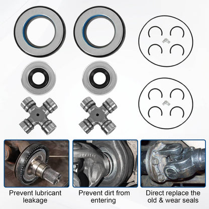 Solidspare Front Axle Seal And Greaseable U Joint Kit For Ford 2005-14 F250 F350 Super Duty