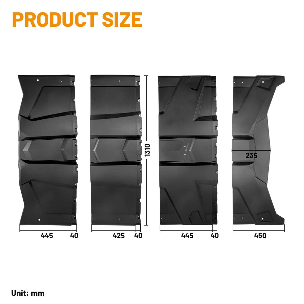 Solidspare Plastic Hard Roof Top 4 PIECE for Can Am Maverick 4 Seater MAX X DS Turbo R RR