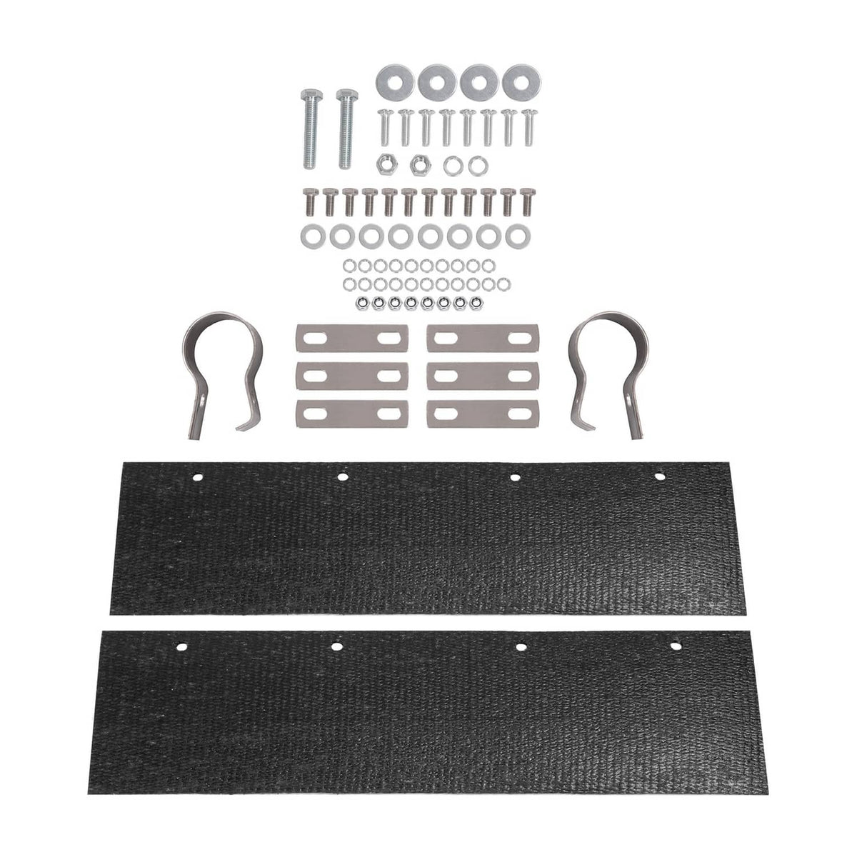 Solid Spare 34"x24" stainless steel quarter fender kit pair universal truck w/ Support Tube