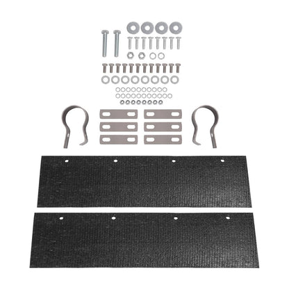 Solid Spare 34"x24" stainless steel quarter fender kit pair universal truck w/ Support Tube
