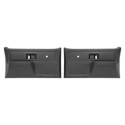 Solid Spare For Chevrolet/ GMC Truck 1977-1980 Inner Door Panels Black Plastic Left+Right