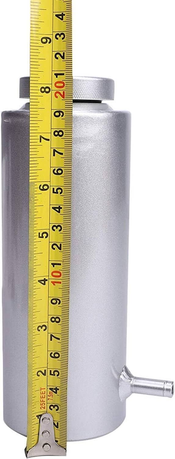Solidspare Universal Radiator Coolant Catch Tank Overflow Reservoir 800ml Silver Aluminum