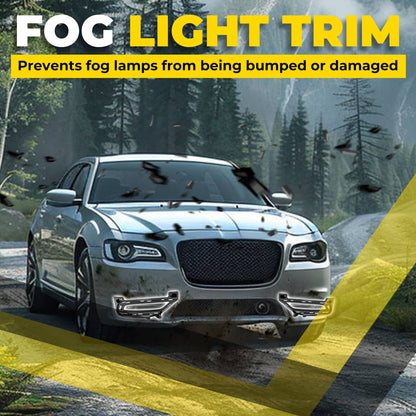 Solid Spare Fog Light Trims Driving Lamp Bezel Driver & Passenger For Chrysler 300 2015-2024