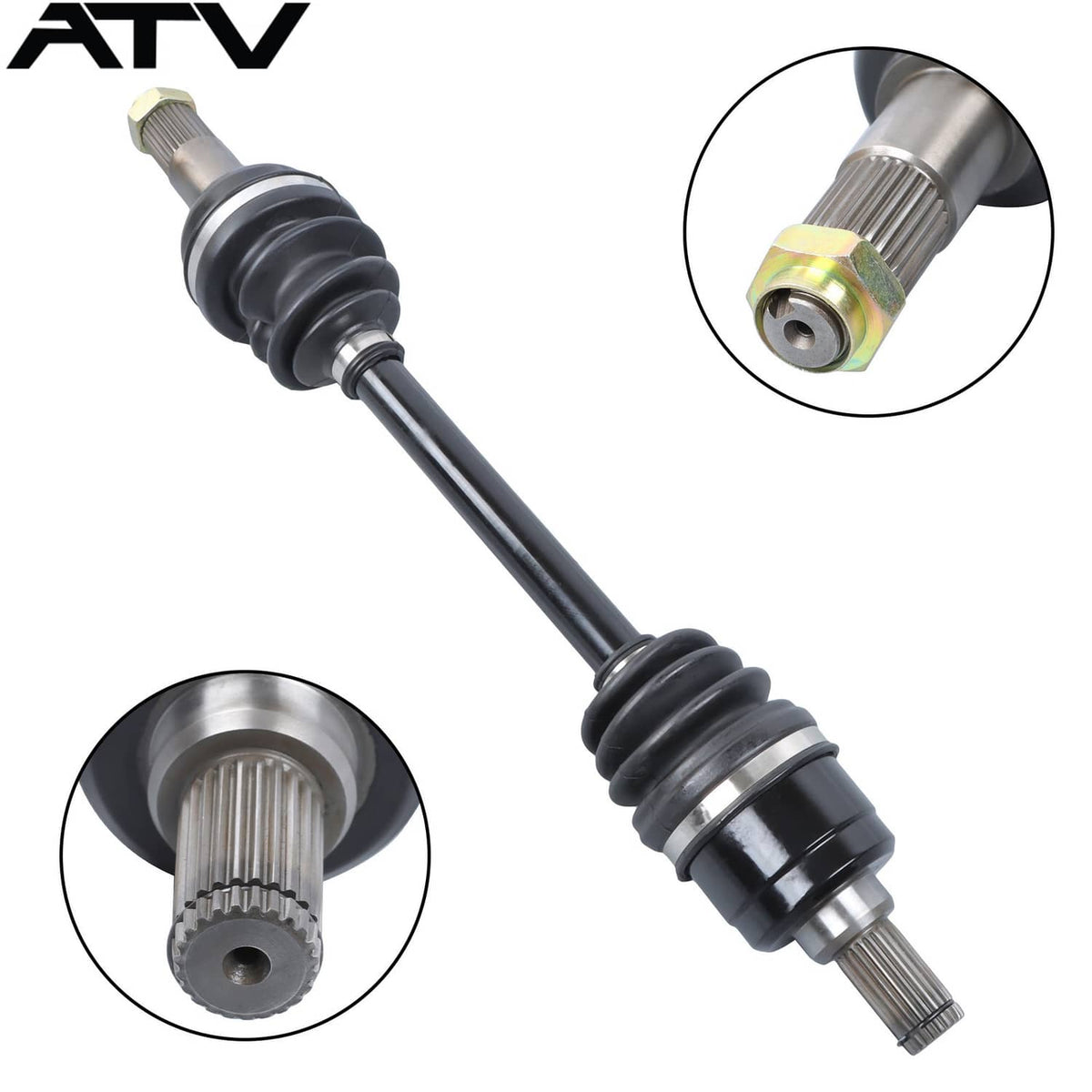 Solidspare Rear Left/Right CV Axles Drive Shaft For Yamaha Grizzly FI 550 4x4 Auto 09-18