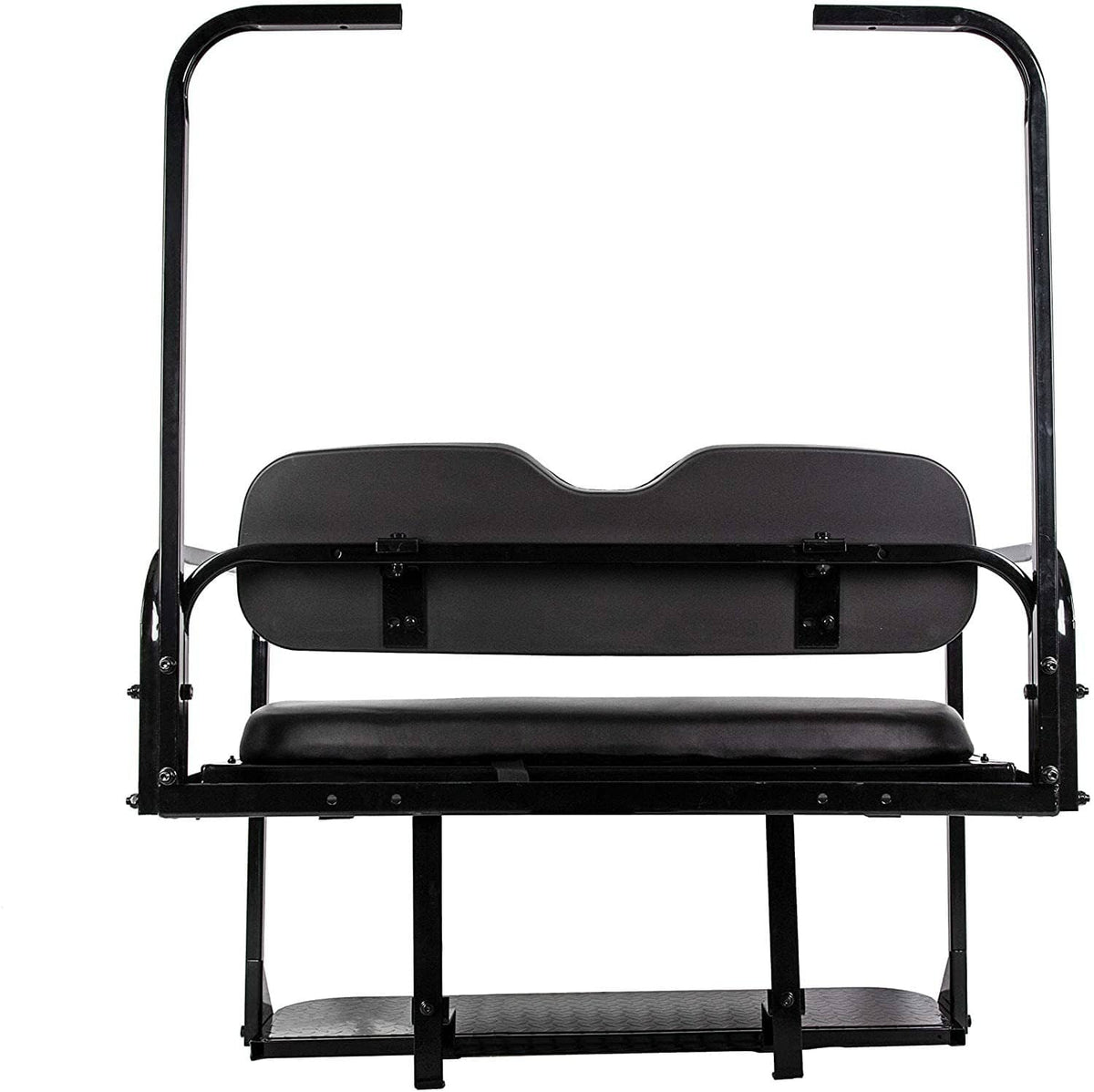 Solidspare Flip Folding Rear Seat Cushions Pad w/Roof Support For EZGO TXT 1995+ Golf Cart