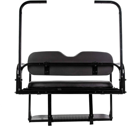 Solidspare Flip Folding Rear Seat Cushions Pad w/Roof Support For EZGO TXT 1995+ Golf Cart