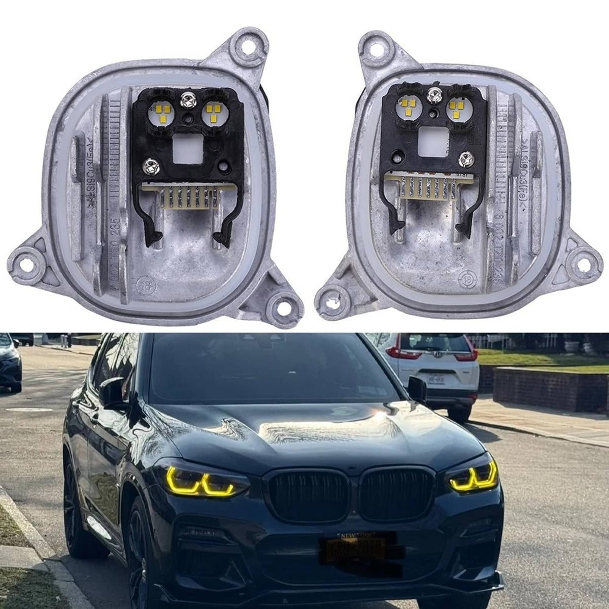 Solid Spare L+R DRL LED MODULE Lemon 63117466107 63117466108 For BMW G01 X3 G02 X4 18-21