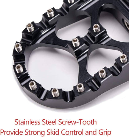 Solid Spare CNC Wide Fat Foot Pegs MX Style Footpegs Fit For Harley Dyna Sportster Bobber