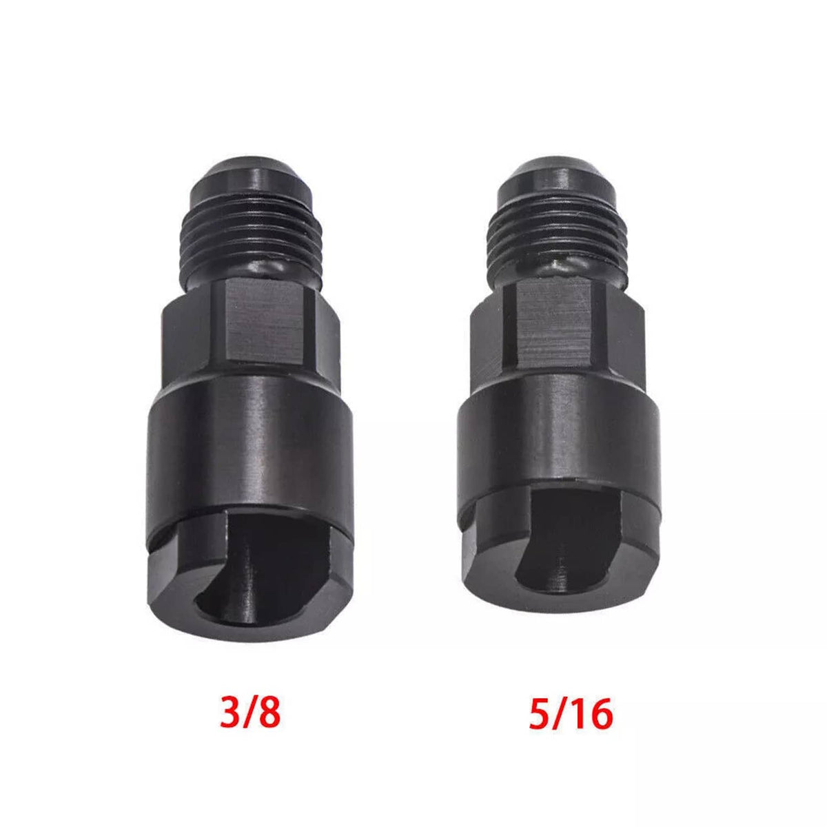 Solidspare 2Pcs 6AN Fuel Adapter Fit For To 3/8 & 5/16 GM Quick Connect W/Thread EFI Female