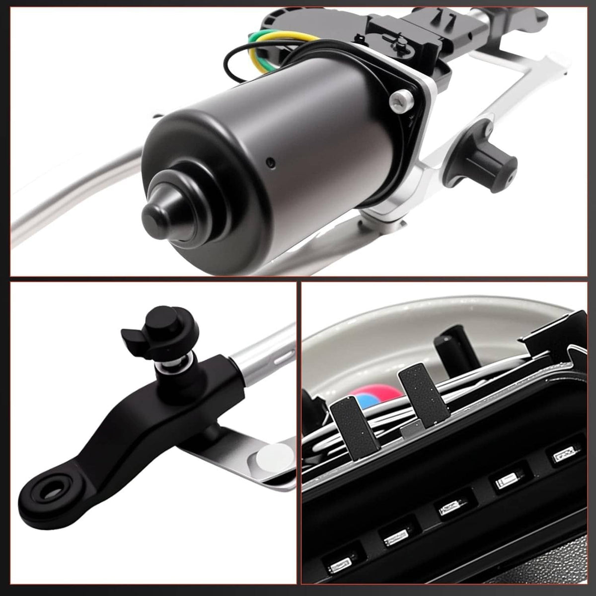 Solidspare Front Windshield Wiper Linkage & Motor Assembly For Jeep Wrangler JK 2007-2018