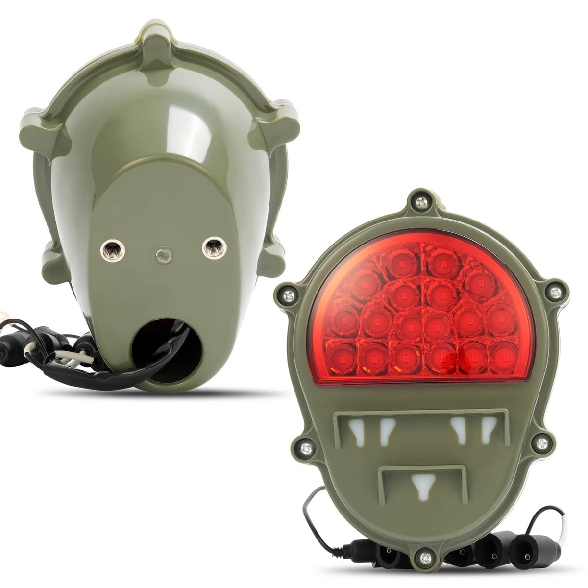 Solid Spare 2x LED Brake Lights Lamps New Red Rear Stop Tail Lights For Humvee M998 M35
