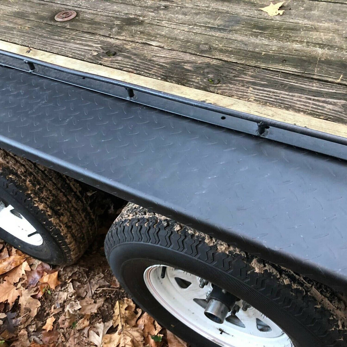 Solidspare 10-1/4"x72-7/8"x13" 2pcs Steel Diamond Tread Plate Tandem Axle Trailer Fenders