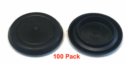100 Black Rubber 1-1/4 Inch FLUSH MOUNT HOLE PLUG - Sheet Metal Auto Body Panel