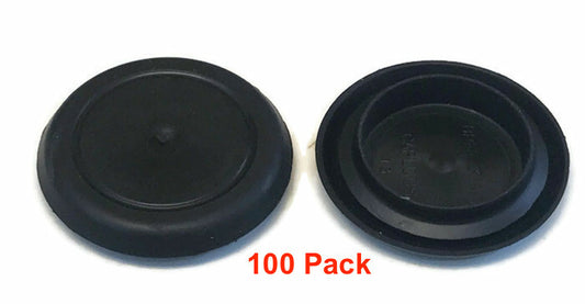 100 Black Rubber 1-1/4 Inch FLUSH MOUNT HOLE PLUG - Sheet Metal Auto Body Panel