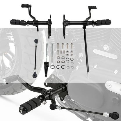 Solidspare Forward Controls Foot Pegs Linkages Fit For Harley Sportster 883 1200 1991-2003