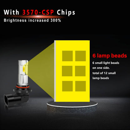 Solidspare 6000K LED Headlight Bulb High & Low Light For 2004-2015 Honda Civic Sedan 4-Door