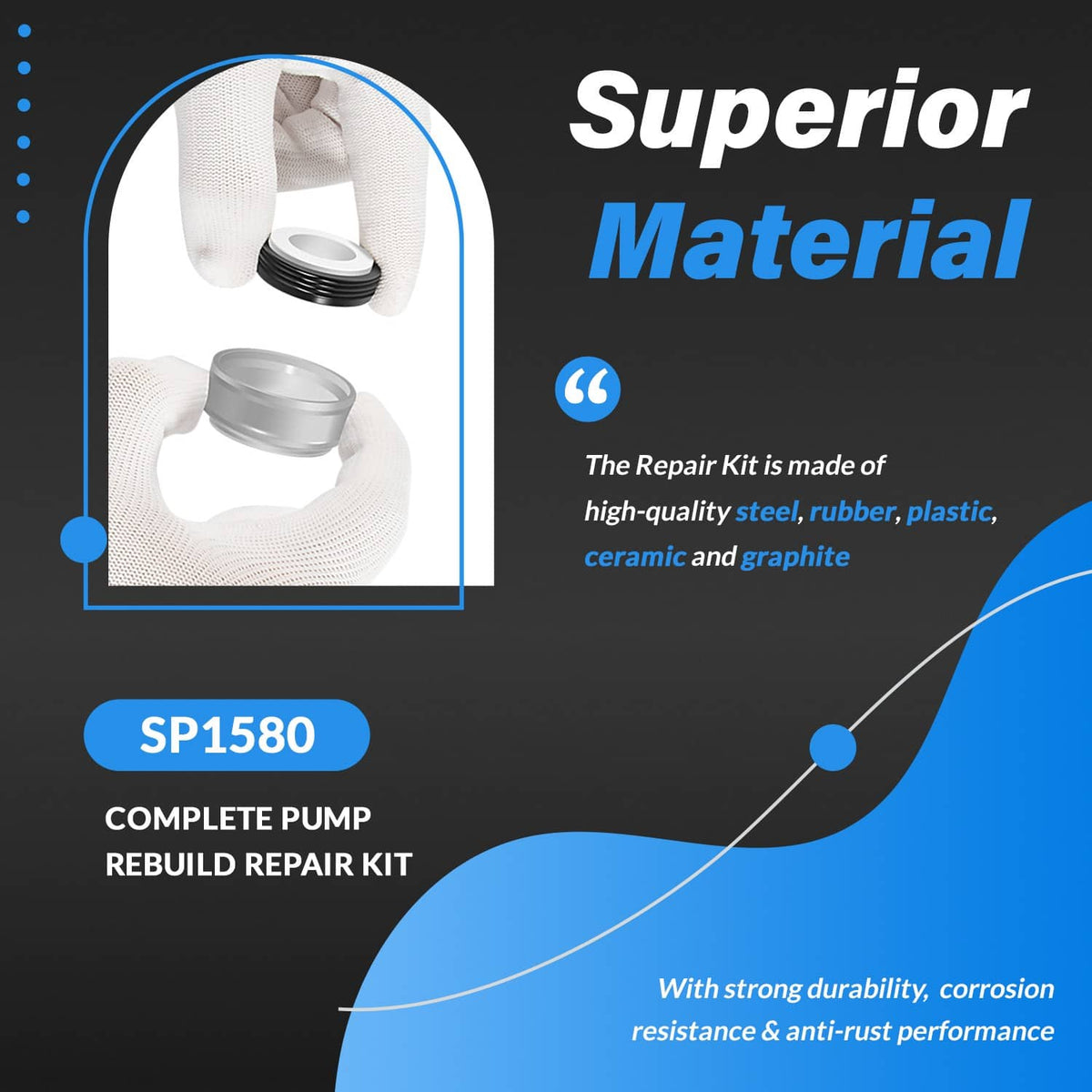 Solidspare Replace for Hayward SP1580 Pump Seal Kit Fit for Hayward Power-Flo LX, SP1580