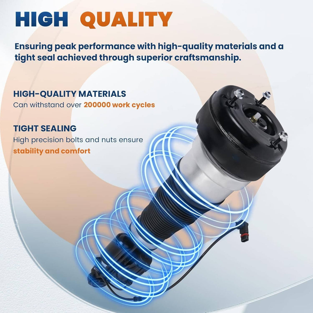 Solidspare 2x Front Air Suspension Struts For 4Matic Mercedes W221 S500 S550 CL500 CL550
