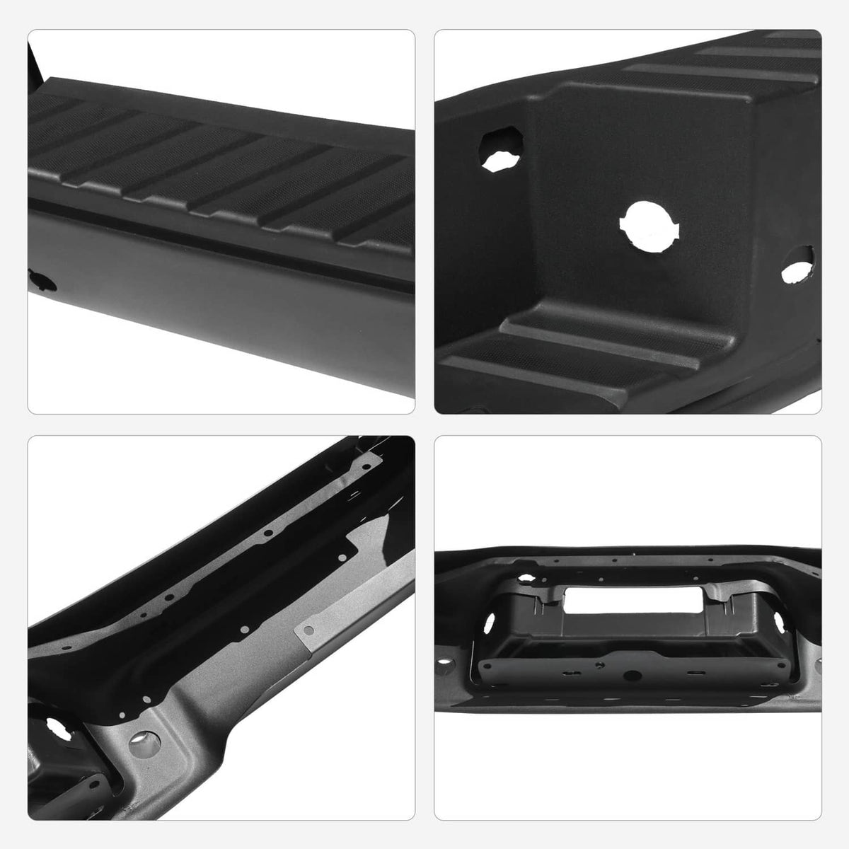 Solidspare Rear Bumper Assembly For Ford F150 2006 2007 2008 Black Step Bumper With Hole