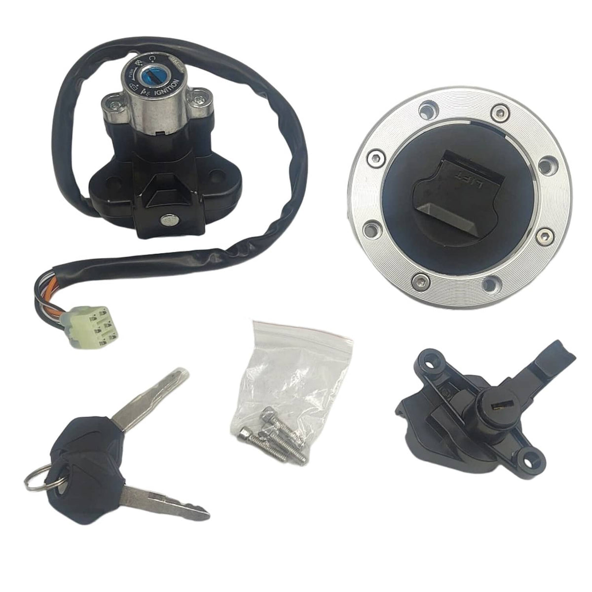 Solidspare Ignition Switch Fuel Gas Cap for Suzuki Bandit 600 1200 GSF600S GSF1200
