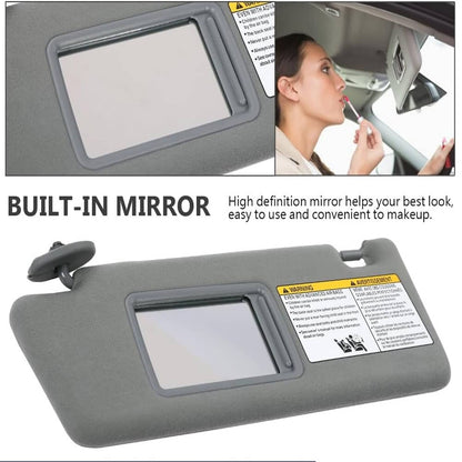 Solidspare Gray Sun Visor Set LH Driver & RH Passenger Side For 2005-2015 Toyota Tacoma