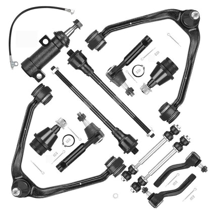 Solidspare Upper Front Control Arm Ball Joints Tie Rods For Chevy Tahoe GMC Yukon Escalade