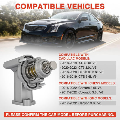 Solidspare Thermostat Housing Assembly Fit 2017-2022 GMC Canyon Chevy Colorado Camaro 3.6L
