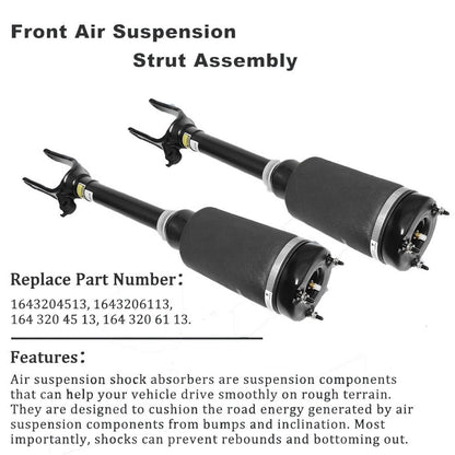 Solidspare 2Pcs Front Air Suspension Shock Strut for Mercedes W164 GL350 GL450 1643206113