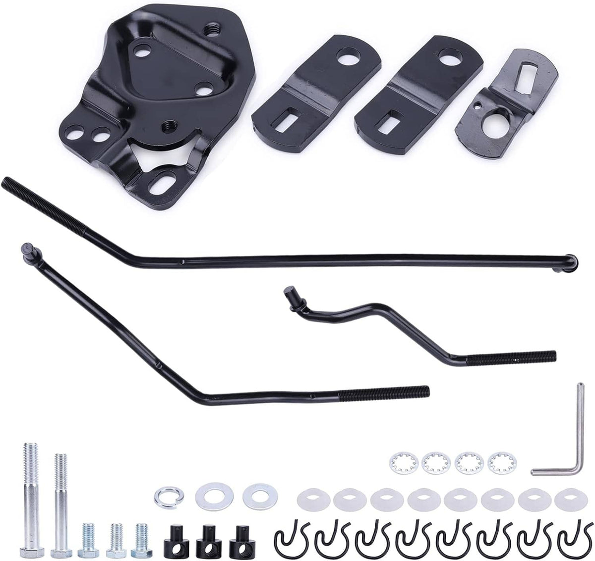 Solidspare New 4 speed Shifter Linkage Kit For 1955-67 Hurst Shifters & Muncie Transmission