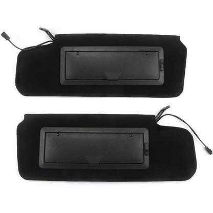 Solidspare 2Pcs Sun visors w/Vanity Mirror & LED Light For 1984-1996 Chevy Corvette C4 5.7L