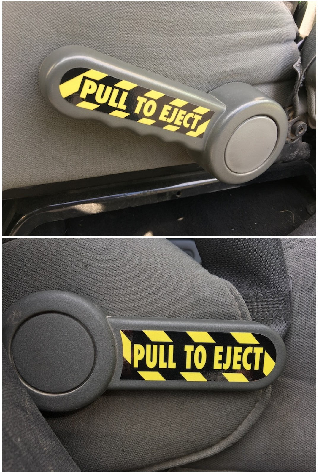 PULL TO EJECT Decal / Sticker Set for Jeep Wrangler JK, JKU, Sahara, Rubicon, SE