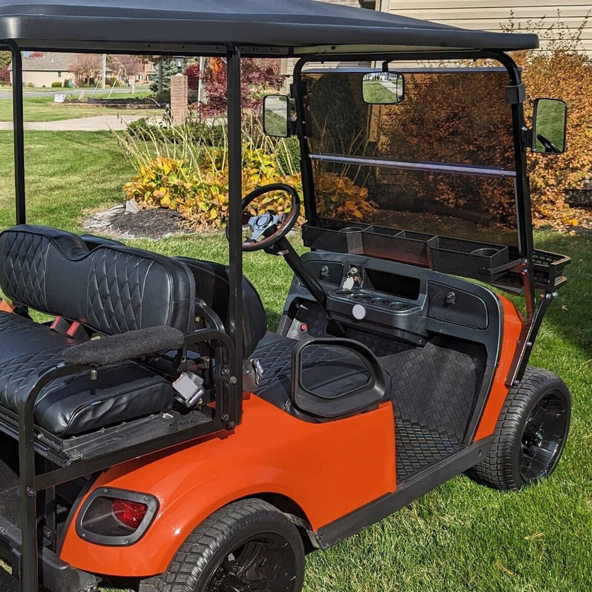 Solidspare For EZGO TXT 2014-UP Golf Cart Fold Down Folding Tinted Windshield Windscreen