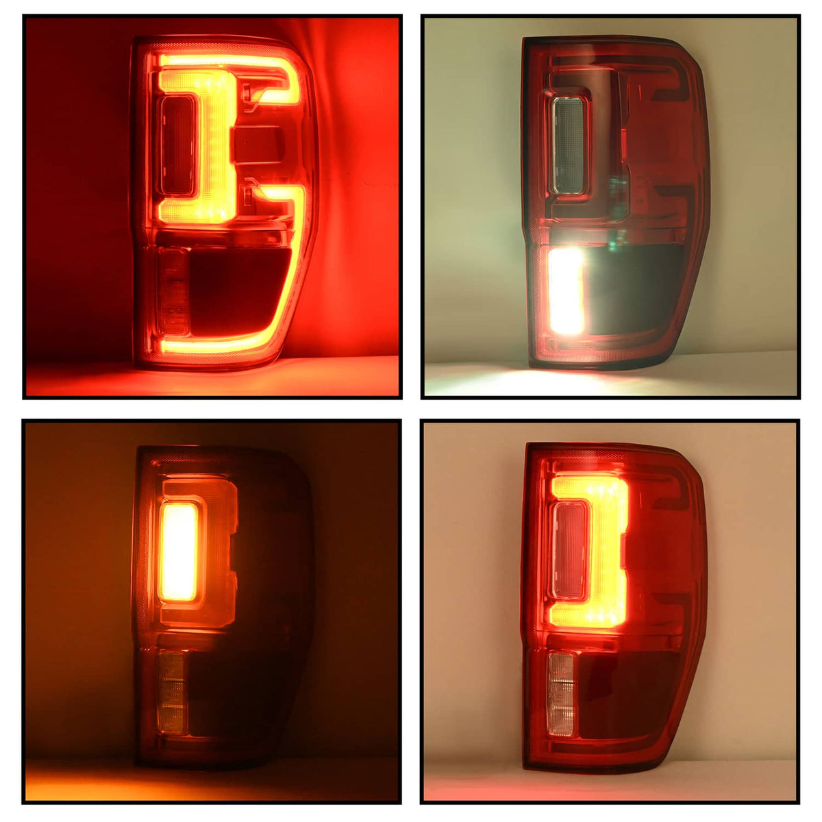 Solid Spare LED Tail Lights Tail Lamps w/Blind Spot For Ford Ranger 2019 2020 2021 2022 2023