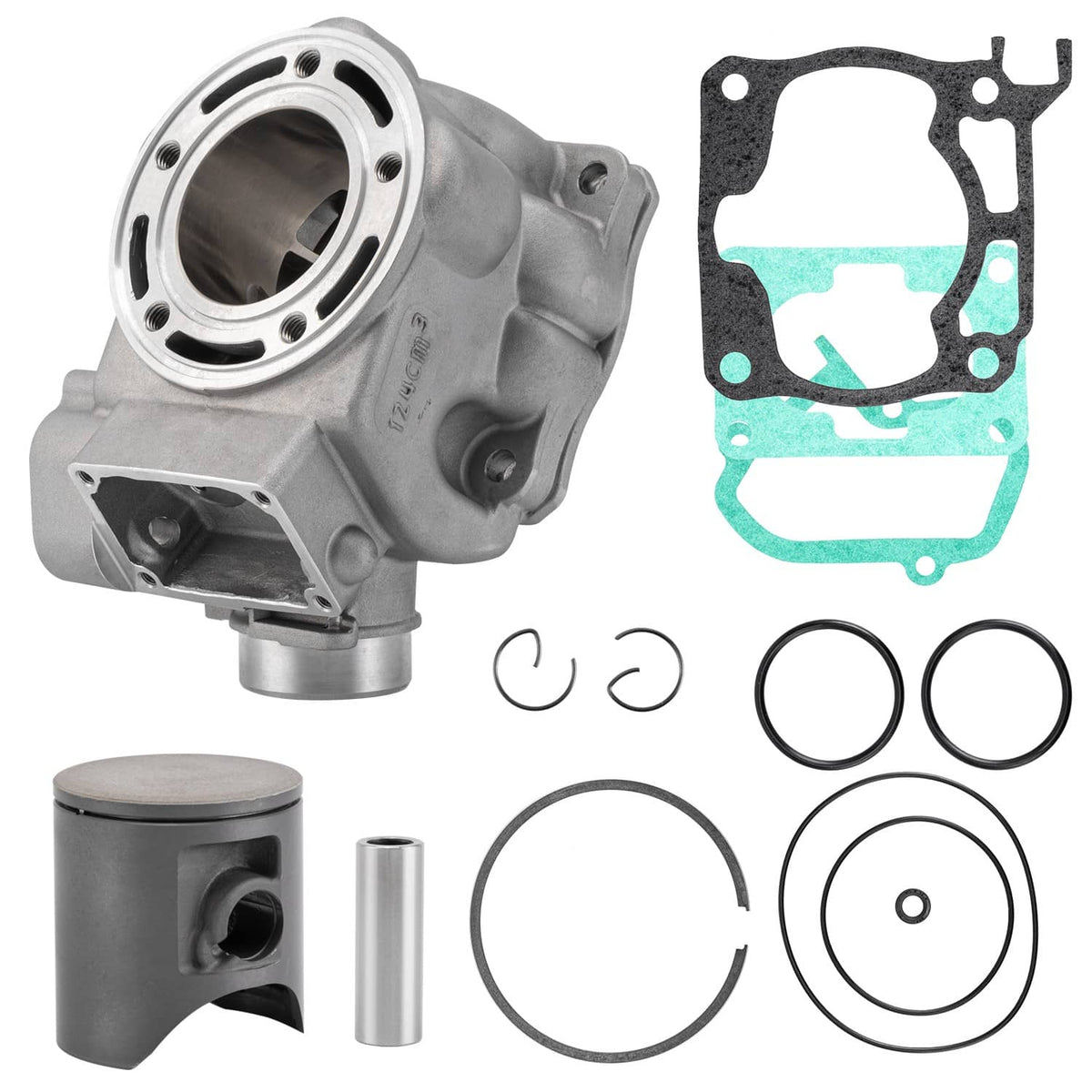 Solidspare COMPLETE TOP END PISTON KIT W/ GASKETS FIT FOR YAMAHA YZ125 2005-2021 54MM BORE